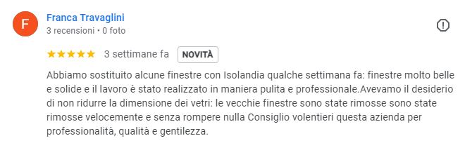 recensione cliente